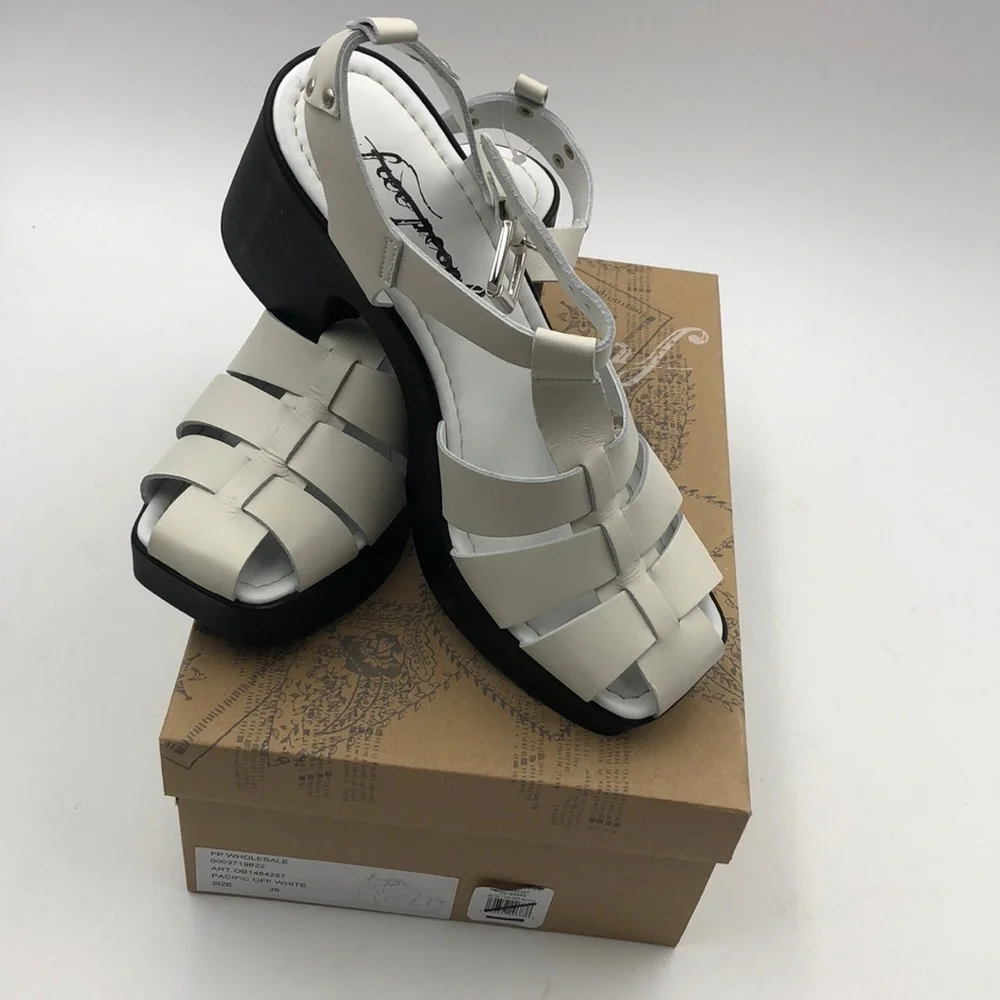 Free People Pacific Platform Fisherman Sandal In Off White